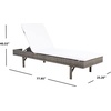image:imageSAFAVIEH Outdoor  Cam Chaise Lounge Chair  Brown amp White  Faux Wicker Rattan amp Steel Frame with Cushion  Modern Adjustable Design  Ideal for Patio Deck Poolside Backyard PAT7501DGrey Brown  White