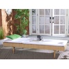 image:imageSAFAVIEH Outdoor  Cam Chaise Lounge Chair  Brown amp White  Faux Wicker Rattan amp Steel Frame with Cushion  Modern Adjustable Design  Ideal for Patio Deck Poolside Backyard PAT7501DNatural  White