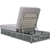 image:imageSAFAVIEH Outdoor  Gillian Chaise Lounge Chair  Black amp White  Steel and Woven Rope  Adjustable 5Position Backrest  Ideal for Patio Deck Poolside Backyard PAT7527BGrey  Grey