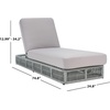image:imageSAFAVIEH Outdoor  Gillian Chaise Lounge Chair  Black amp White  Steel and Woven Rope  Adjustable 5Position Backrest  Ideal for Patio Deck Poolside Backyard PAT7527BGrey  Grey