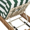 image:imageSAFAVIEH Outdoor  Gillian Chaise Lounge Chair  Black amp White  Steel and Woven Rope  Adjustable 5Position Backrest  Ideal for Patio Deck Poolside Backyard PAT7527BHeather TanHunter Green Stripe