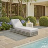 image:imageSAFAVIEH Outdoor  Gillian Chaise Lounge Chair  Black amp White  Steel and Woven Rope  Adjustable 5Position Backrest  Ideal for Patio Deck Poolside Backyard PAT7527BGrey  Grey