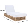 image:imageSAFAVIEH Outdoor  Gillian Chaise Lounge Chair  Black amp White  Steel and Woven Rope  Adjustable 5Position Backrest  Ideal for Patio Deck Poolside Backyard PAT7527BTan  White