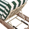 image:imageSAFAVIEH Outdoor  Gillian Chaise Lounge Chair  Black amp White  Steel and Woven Rope  Adjustable 5Position Backrest  Ideal for Patio Deck Poolside Backyard PAT7527BHeather TanHunter Green Stripe
