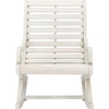 image:imageSAFAVIEH Outdoor  Sonora Rocking Chair  White Washed  Solid Wood  Transitional British Slatted Design  Ideal for Patio Deck Porch Backyard 177 Seat Height PAT7016CWhite Washed