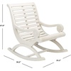 image:imageSAFAVIEH Outdoor  Sonora Rocking Chair  White Washed  Solid Wood  Transitional British Slatted Design  Ideal for Patio Deck Porch Backyard 177 Seat Height PAT7016CWhite Washed