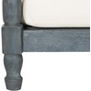 image:imageSAFAVIEH Outdoor Collection Pomona Dark Slate Grey Solid WoodBeige Cushion Lounger Bench Sofa Loveseat PAT6740KAsh Grey  Beige