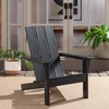 image:imageSAFAVIEH Outdoor Patio Furniture Collection  All Weather Black Adirondack Chair WeatherResistant Patio Seating Fully Assembled PAT4500ABlack