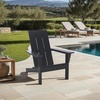 image:imageSAFAVIEH Outdoor Patio Furniture Collection  All Weather Black Adirondack Chair WeatherResistant Patio Seating Fully Assembled PAT4500ABlack