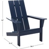 image:imageSAFAVIEH Outdoor Patio Furniture Collection  All Weather Black Adirondack Chair WeatherResistant Patio Seating Fully Assembled PAT4500AFederal Blue