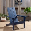 image:imageSAFAVIEH Outdoor Patio Furniture Collection  All Weather Black Adirondack Chair WeatherResistant Patio Seating Fully Assembled PAT4500AFederal Blue