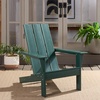 image:imageSAFAVIEH Outdoor Patio Furniture Collection  All Weather Black Adirondack Chair WeatherResistant Patio Seating Fully Assembled PAT4500AGreen