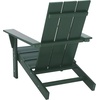 image:imageSAFAVIEH Outdoor Patio Furniture Collection  All Weather Black Adirondack Chair WeatherResistant Patio Seating Fully Assembled PAT4500AGreen
