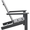 image:imageSAFAVIEH Outdoor Patio Furniture Collection  All Weather Black Adirondack Chair WeatherResistant Patio Seating Fully Assembled PAT4500AGrey