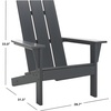 image:imageSAFAVIEH Outdoor Patio Furniture Collection  All Weather Black Adirondack Chair WeatherResistant Patio Seating Fully Assembled PAT4500AGrey