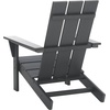 image:imageSAFAVIEH Outdoor Patio Furniture Collection  All Weather Black Adirondack Chair WeatherResistant Patio Seating Fully Assembled PAT4500AGrey