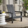 image:imageSAFAVIEH Outdoor Patio Furniture Collection  All Weather Black Adirondack Chair WeatherResistant Patio Seating Fully Assembled PAT4500AGrey