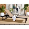 image:imageSAFAVIEH Outdoor Patio Furniture Collection  Arman Black Metal amp Heather Tan Rope Chaise Lounge Chair 6 Reclining Positions No Cushion PAT7548ABlackHeather Tan