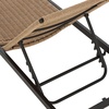 image:imageSAFAVIEH Outdoor Patio Furniture Collection  Arman Black Metal amp Heather Tan Rope Chaise Lounge Chair 6 Reclining Positions No Cushion PAT7548ABlackHeather Tan