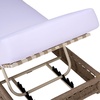 image:imageSAFAVIEH Outdoor Patio Furniture Collection  Callan Heather Tan Rope amp White Cushion Lounger Fully Assembled Outdoor Chaise Modern LowProfile Design PAT7547AHeather TanWhite