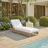 image:imageSAFAVIEH Outdoor Patio Furniture Collection  Callan Heather Tan Rope amp White Cushion Lounger Fully Assembled Outdoor Chaise Modern LowProfile Design PAT7547AHeather TanWhite