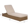 image:imageSAFAVIEH Outdoor Patio Furniture Collection  Emma Natural amp Taupe Cushion Lounger Adjustable Rattan Outdoor Reclining Chaise PAT7562ANaturalTaupe
