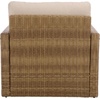image:imageSAFAVIEH Outdoor Patio Furniture Collection  Emma Rattan amp Cushion Armchair Modern Outdoor Lounge Seating PAT7563NaturalTaupe