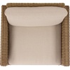 image:imageSAFAVIEH Outdoor Patio Furniture Collection  Emma Rattan amp Cushion Armchair Modern Outdoor Lounge Seating PAT7563NaturalTaupe