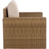 image:imageSAFAVIEH Outdoor Patio Furniture Collection  Emma Rattan amp Cushion Armchair Modern Outdoor Lounge Seating PAT7563NaturalTaupe