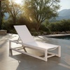 image:imageSAFAVIEH Outdoor Patio Furniture Collection  Logan Black amp Black Aluminum Lounger Adjustable Modern Outdoor Reclining Chaise PAT7561AWhiteWhite