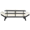 image:imageSafavieh PAT6745A Outdoor Collection Tandra Grey Modern Contemporary Daybed Day BedDark Slate Gray  Beige