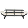 image:imageSafavieh PAT6745A Outdoor Collection Tandra Grey Modern Contemporary Daybed Day BedDark Slate Gray  Beige