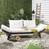image:imageSafavieh PAT6745A Outdoor Collection Tandra Grey Modern Contemporary Daybed Day BedDark Slate Gray  Beige