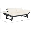 image:imageSafavieh PAT6745A Outdoor Collection Tandra Grey Modern Contemporary Daybed Day BedDark Slate Gray  Beige