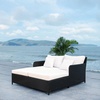 image:imageSafavieh PAT7500A Outdoor Collection Cadeo Black and White Cushion DaybedBlackBeige