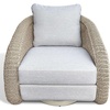 image:imageSAFAVIEH Couture  Outdoor Jilina Swivel Accent Chair  Natural amp Beige Aluminum  Weather Resistant Fully Assembled  Ideal for Patio Deck Backyard 17 Seat Height CPT4013ANaturalBeige