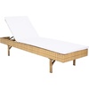 image:imageSAFAVIEH Outdoor  Cam Chaise Lounge Chair  Brown amp White  Faux Wicker Rattan amp Steel Frame with Cushion  Modern Adjustable Design  Ideal for Patio Deck Poolside Backyard PAT7501DNatural  White