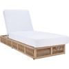 image:imageSAFAVIEH Outdoor  Gillian Chaise Lounge Chair  Black amp White  Steel and Woven Rope  Adjustable 5Position Backrest  Ideal for Patio Deck Poolside Backyard PAT7527BTan  White