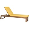 image:imageSAFAVIEH Outdoor  Solano Chaise Lounge Chair  Brown amp Beige  Solid Wood with Cushion  Adjustable Backrest Design  Ideal for Patio Deck Poolside Backyard 81W x 315D x 12H PAT7024ANaturalYellow