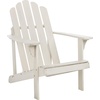 image:imageSAFAVIEH Outdoor  Topher Adirondack Chair Solid Eucalyptus Wood Patio Chair Classic Outdoor Seating for Deck Patio Backyard 118 Seat Height PAT7027AWhite Wash