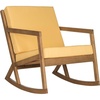 image:imageSAFAVIEH Outdoor  Vernon Rocking Chair  Natural amp Beige  Solid Wood with Cushion  ShakerInspired Slatted Design  Ideal for Patio Deck Porch Backyard 246 Seat Height PAT7013ANatural  Yellow