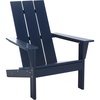 image:imageSAFAVIEH Outdoor Patio Furniture Collection  All Weather Black Adirondack Chair WeatherResistant Patio Seating Fully Assembled PAT4500AFederal Blue