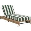 image:imageSAFAVIEH Outdoor Patio Furniture Collection  Callan Heather Tan Rope amp White Cushion Lounger Fully Assembled Outdoor Chaise Modern LowProfile Design PAT7547AHeather TanHunter Green Stripe