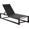 image:imageSAFAVIEH Outdoor Patio Furniture Collection  Logan Black amp Black Aluminum Lounger Adjustable Modern Outdoor Reclining Chaise PAT7561ABlackBlack