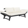 image:imageSafavieh PAT6745A Outdoor Collection Tandra Grey Modern Contemporary Daybed Day BedDark Slate Gray  Beige