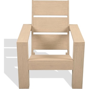 image:imageSAFAVIEH Couture Outdoor Patio Furniture Collection  Calypso Sand Eucalyptus Adirondack Chair Classic Outdoor Lounge Chair for Patio Deck amp Garden Solid Wood CPT1064ASand