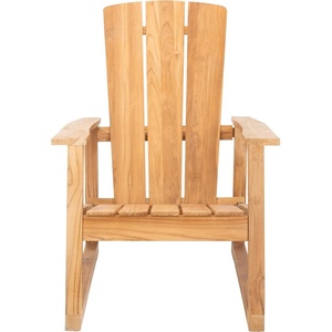 image:imageSafavieh Couture Patio San Juan Natural Brazilian Teak Wood Outdoor Adirondack Chair