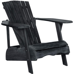 image:imageSafavieh Patio Collection Hampton Adirondack Acacia Wood Chair NaturalDark Slate Gray