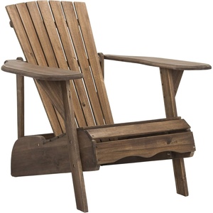image:imageSafavieh Patio Collection Hampton Adirondack Acacia Wood Chair NaturalRustic Brown