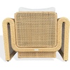 image:imageSAFAVIEH Couture  Outdoor Cleandra Accent Chair  Natural amp Beige Aluminum  Weather Resistant Fully Assembled  Ideal for Patio Deck Backyard 17 Seat Height CPT4018ANaturalBeige